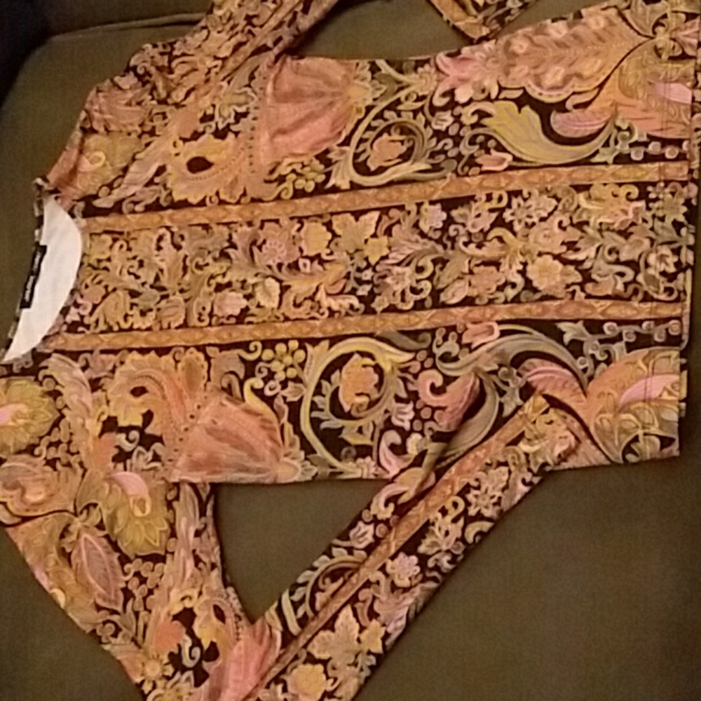 Fun and funky paisley top .